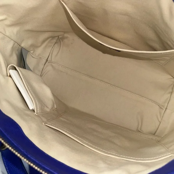 Versace Indigo Blue Medusa Leather Bag